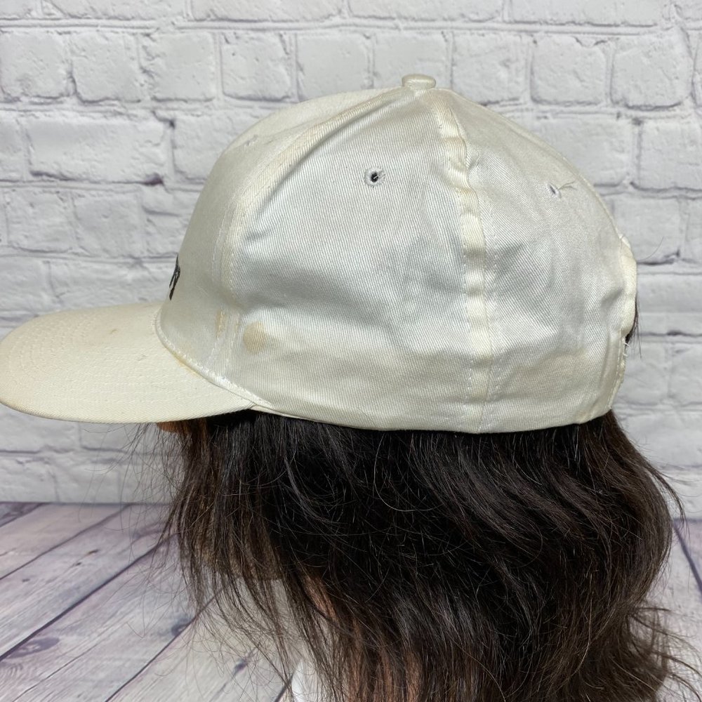 Playboy Baseball Hat Cap Snapback White - STAINS around the Hat See Pictures - Picture 2 of 14